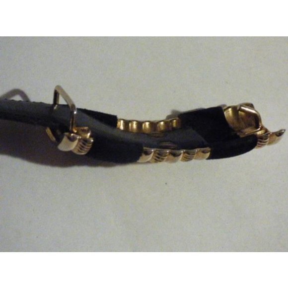 Vintage Black Suede And Leather With Gold Buckle - Picture 6 of 12